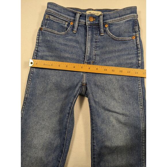 Madewell Jeans Women's Size 24 Stovepipe Fair Trade Stretch Spring crop - Picture 11 of 16